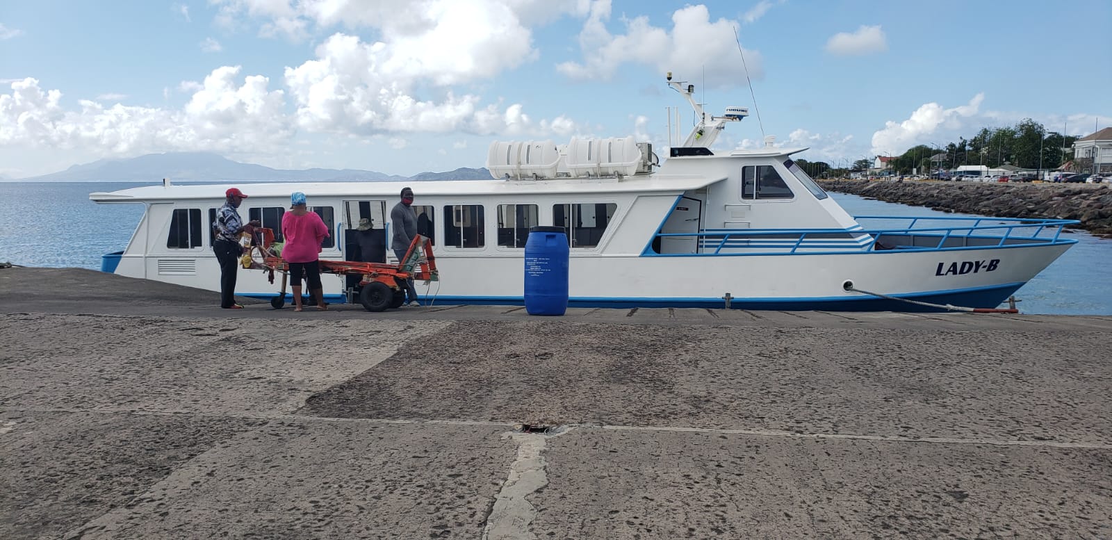 Lady B, a ferry sailing between St. Kitts and Nevis