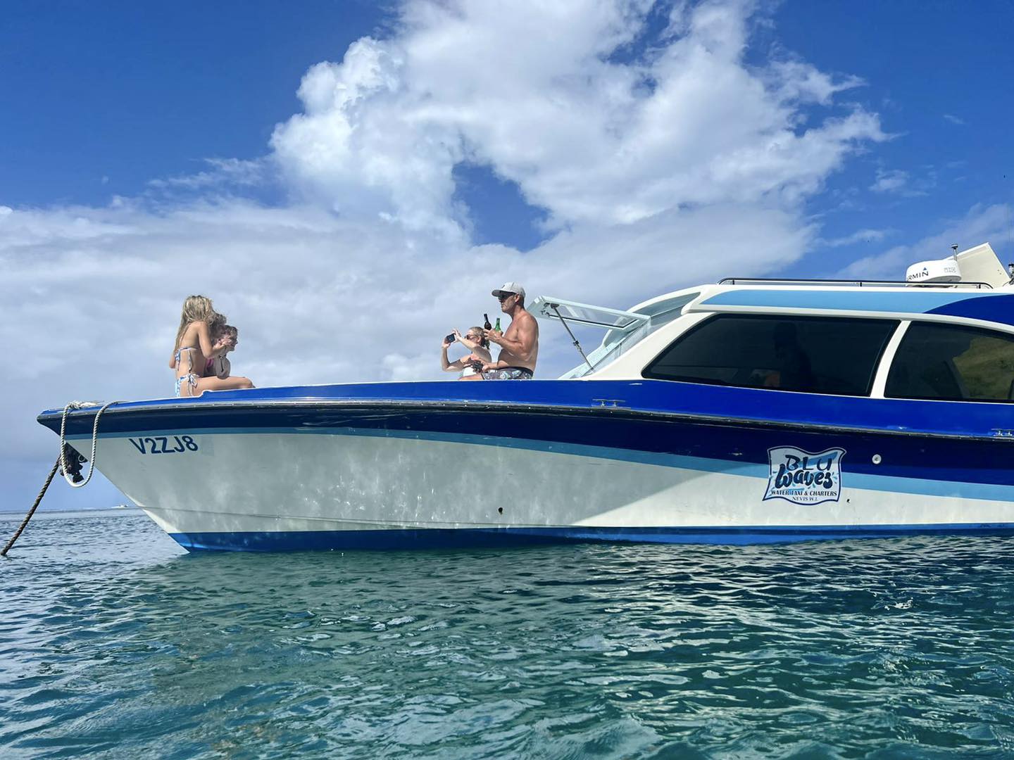 Blu Waves, a ferry sailing between St. Kitts and Nevis